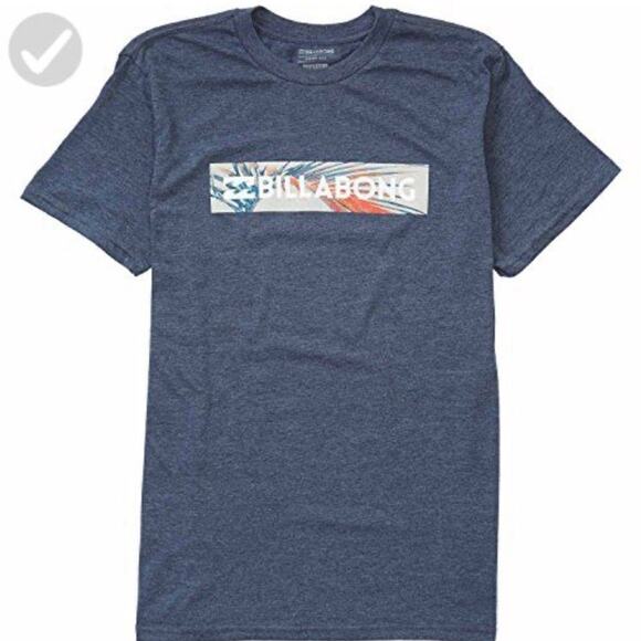 Billabong Men's Branded T-Shirts. Size M Indigo Heather Unity Block Core Fit - Picture 1 of 11